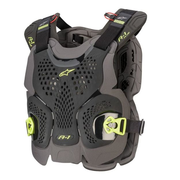 Picture of A-1 PLUS CHEST PROTECTOR (BLACK/ANTHRACITE/YELLOW FLUO)