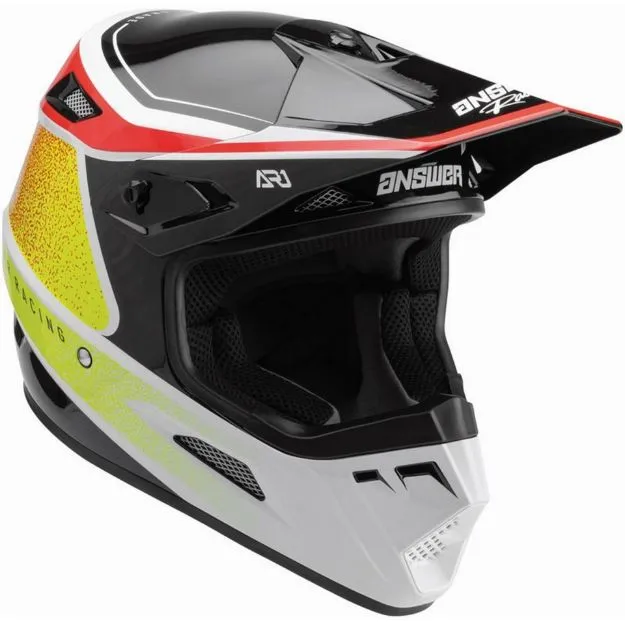 Picture of Answer AR1 Vivid Youth MX Helmet  Red/White/Hyper Acid