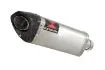 Picture of Black Widow 300mm Tri Oval Stainless Carbon Tip Slip On Silencer - Tenere 700