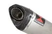 Picture of Black Widow 300mm Tri Oval Stainless Carbon Tip Slip On Silencer - Tenere 700