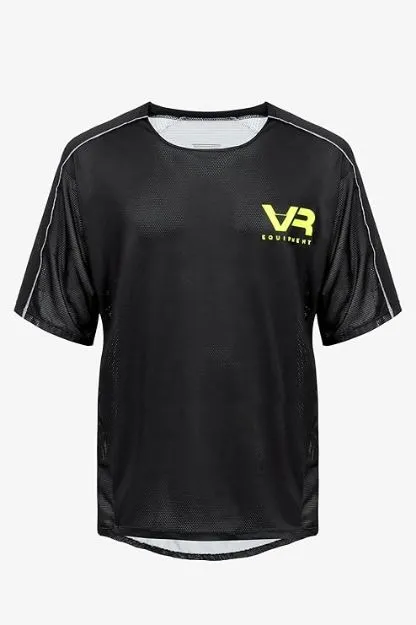 Picture of VR Equipment Unisex Performance MTB T-Shirt – Matte Black / Fluo Yellow